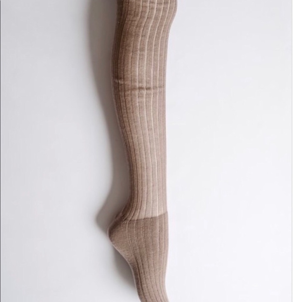 🔥Last Pair🔥Mocha Ribbed Thigh High Socks - Picture 4 of 4
